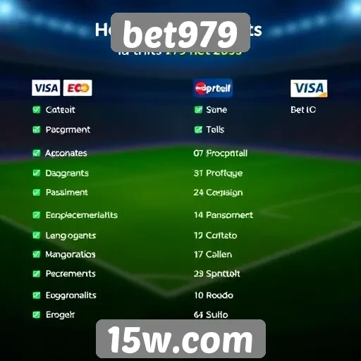 Métodos de pagamento disponíveis na plataforma bet979